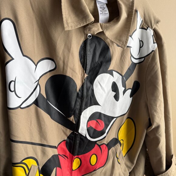 Disney Mickey & Co Collection - Mickey Mouse Tan Zip Up Jacket Unisex Medium - Picture 3 of 8